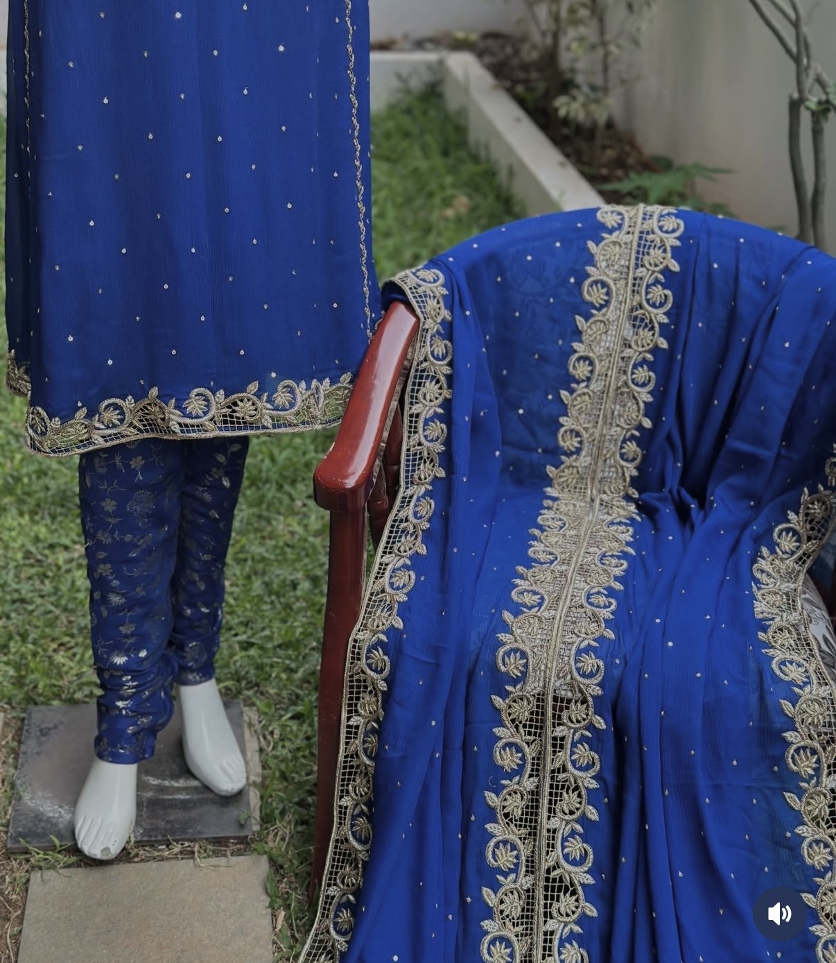 Royal Blue Khadadupatta