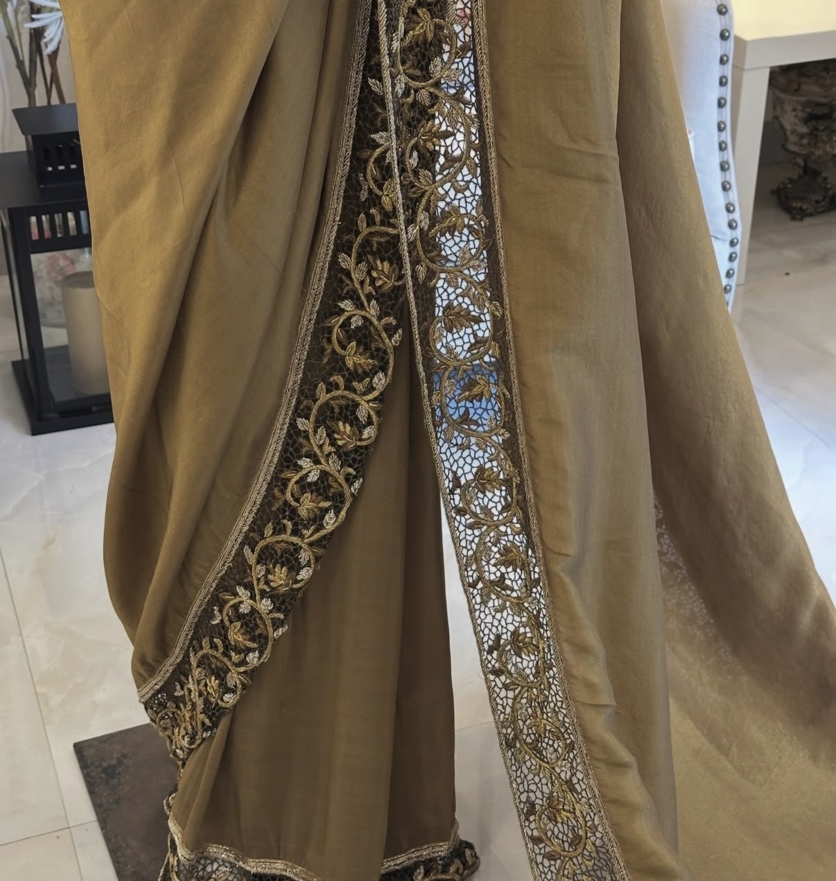 Golden Tissue Saree✨